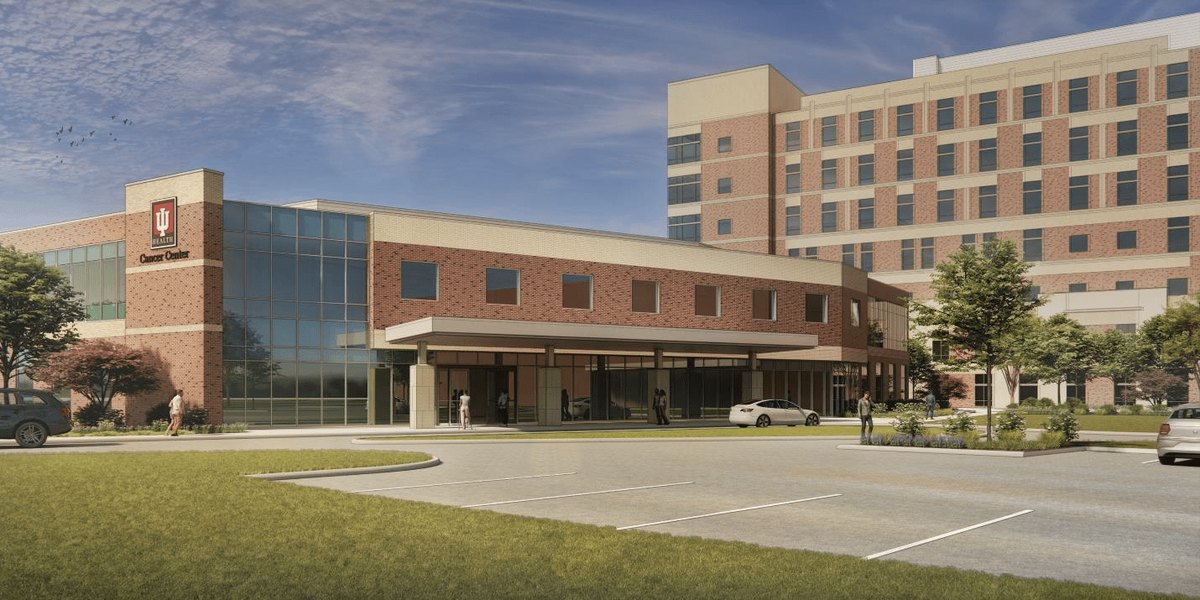 Official IU Health West Lafayette rendering — new healthcare construction near The Century